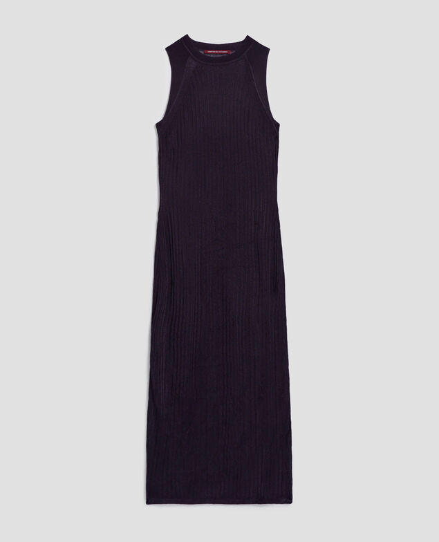Langes Rippstrickkleid H695 night sky