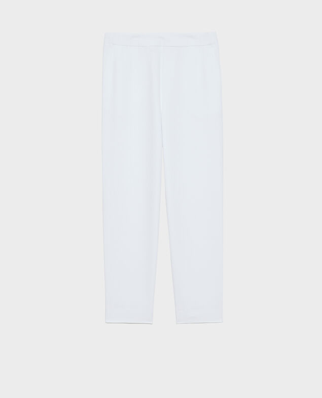Hose fließender Fall elastischer Bund Brilliant white