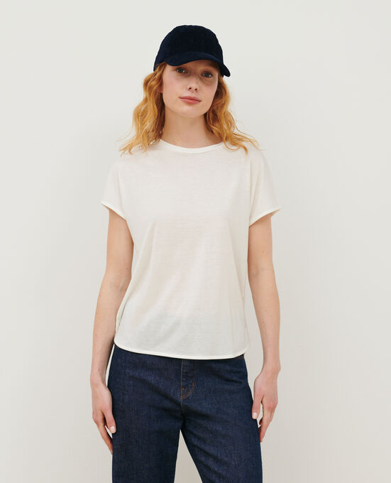 Weites T-Shirt aus Baumwolle 4262 CLOUD DANCER
