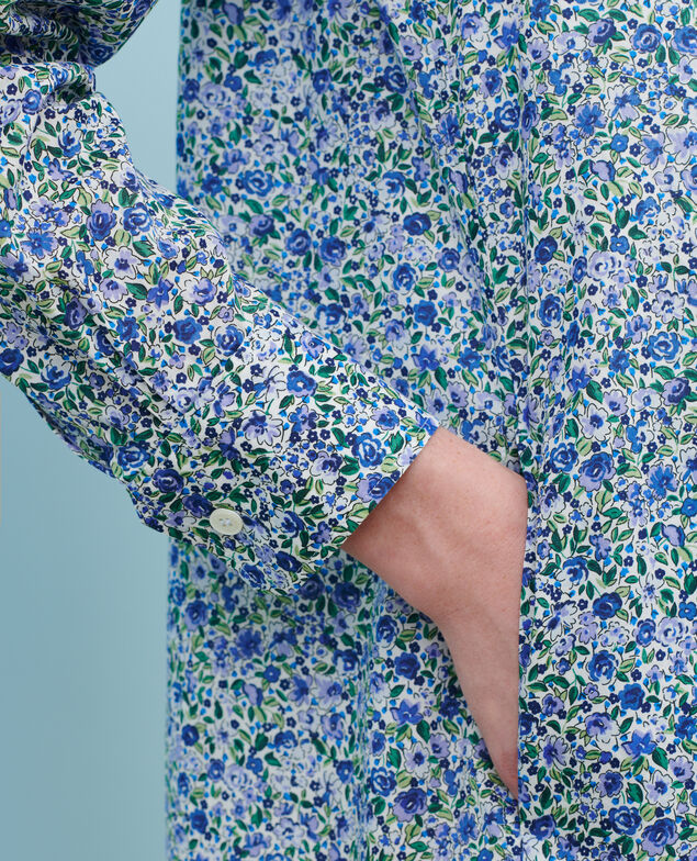 Hemdkleid aus Baumwolle 92 print blue