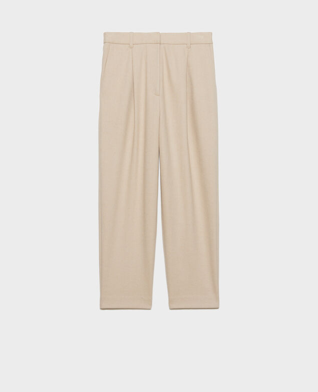 Zigarettenhose aus Woll-Jersey 8896 31_beige