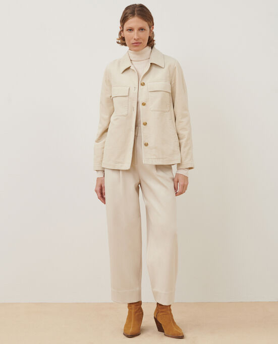 Cordjacke A011 OFF WHITE