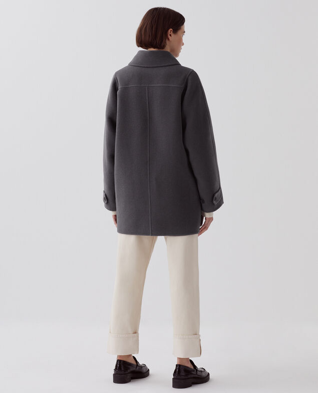 Halblanger, doppelseitiger Cardigan U060 gray