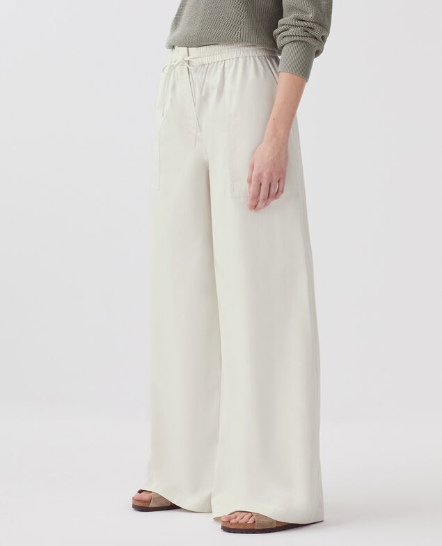 YVONNE - Weite Hose J010 white onyx