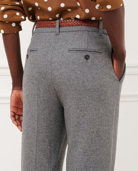 BLANDINE - Gerade Hose aus Flanell 8901 04 gray 2wpa037w17