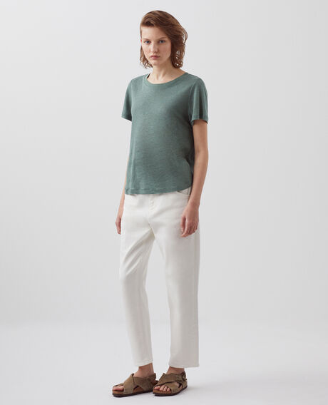 AMANDINE - T-Shirt mit Rundhalsausschnitt aus Leinen