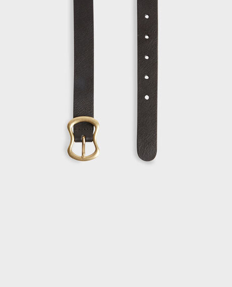 Schmaler Ledergürtel 8853 09 black 3sbe073