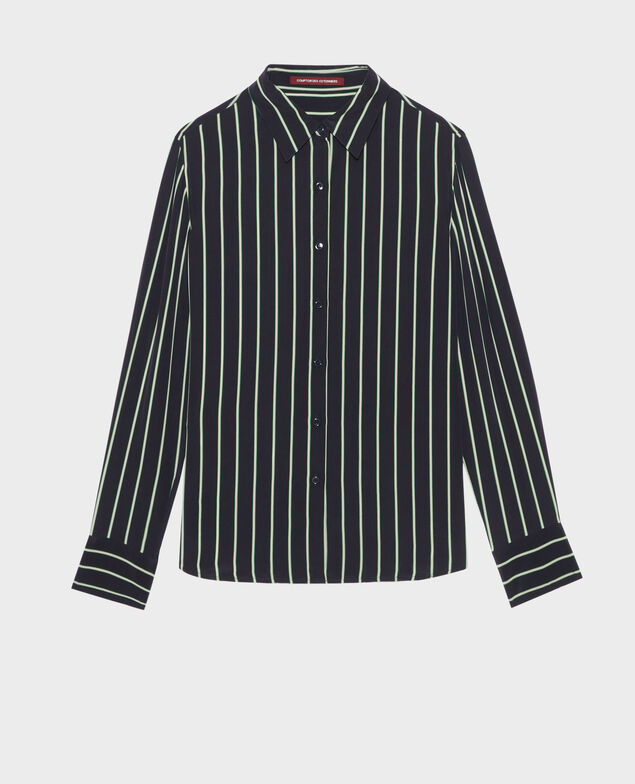 SIBYLLE - Bluse aus Seide A696 stripes navy