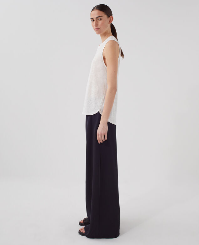 MARCELLE - Top aus Leinen U010 off white