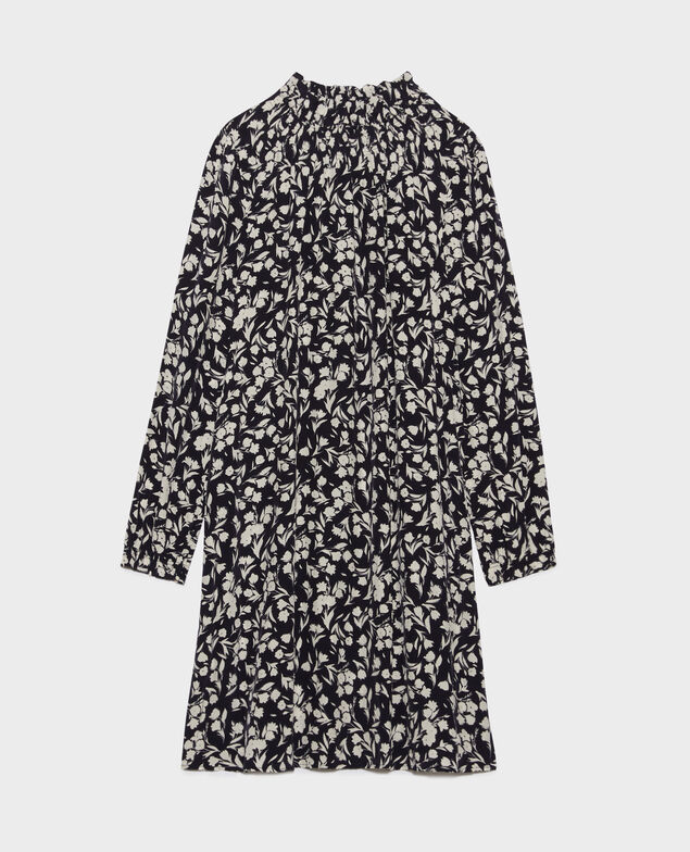 AGLAE - Fließendes gemustertes Kleid 8841 69 navy