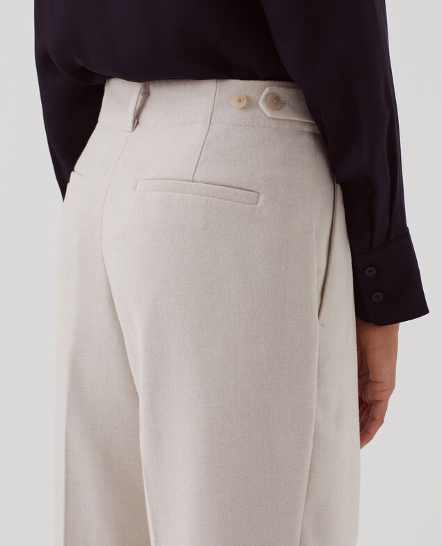 Gerade Hose aus Wolle U300 natural