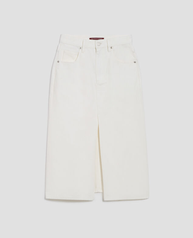 Midi-Rock aus Denim H003 white