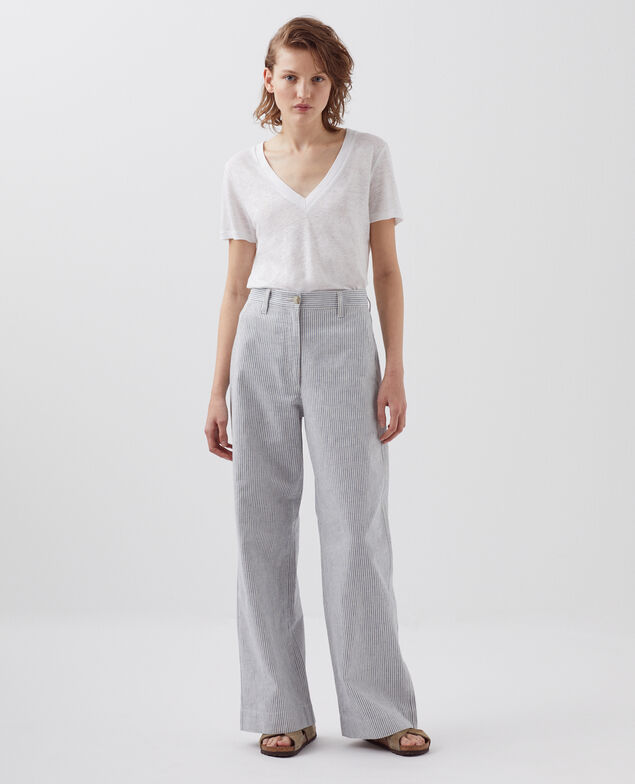 BLANDINE - Gerade Hose H611 blue mini st
