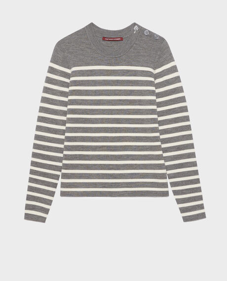 MADDY - Pullover aus Merinowolle im Marinelook 8873 04 grey stripes 2wju244w21