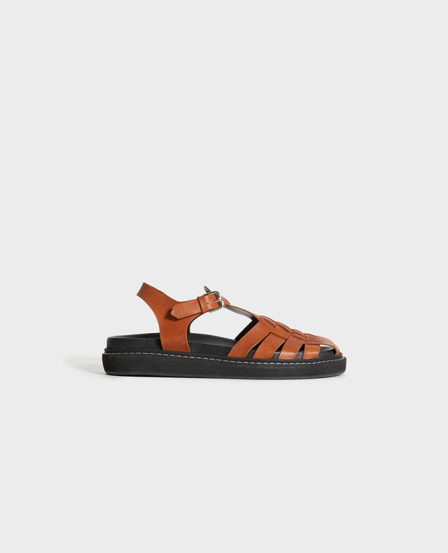 Ledersandalen 31 beige
