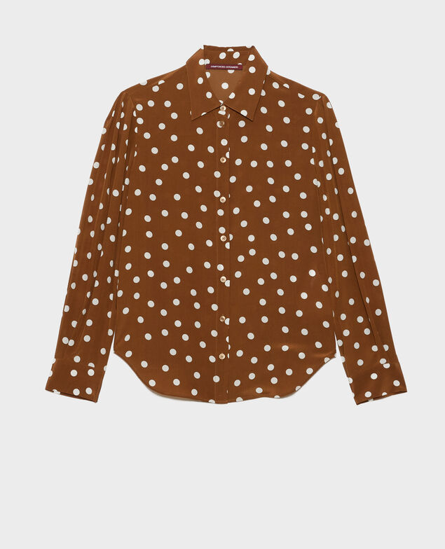 SIBYLLE - BLUSE AUS SEIDE 8856 24 brown dots