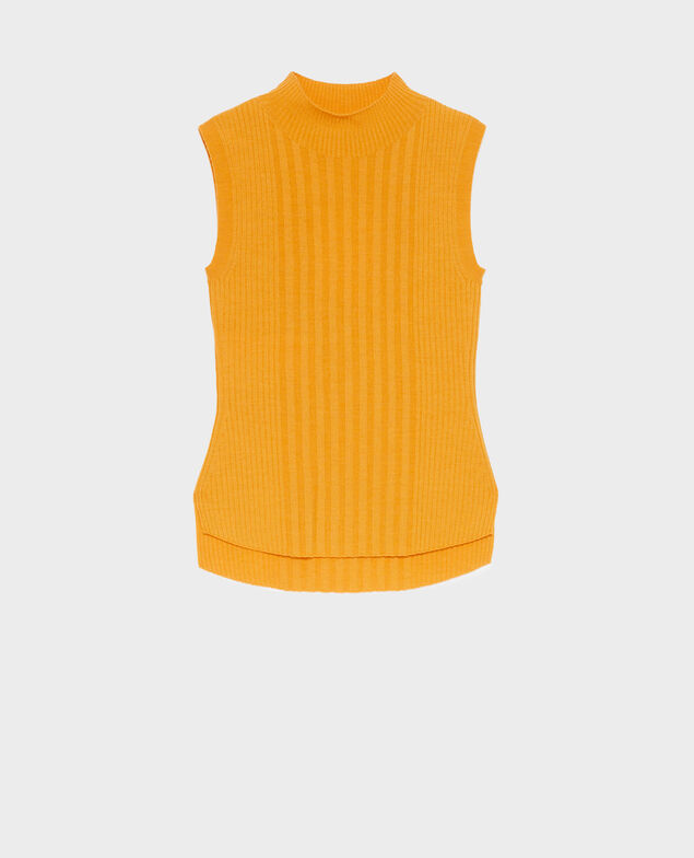 Top aus Merinowolle A440 yellow knit 3wju079w20
