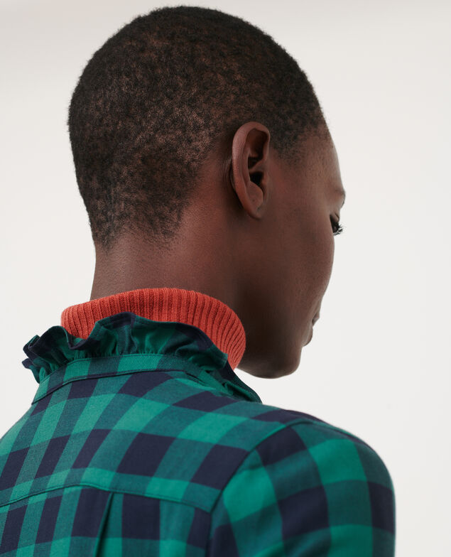 Fließende Bluse mit Karos 8866 55 green check