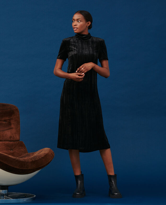 Midi-Kleid aus Seide 4216 black_beauty