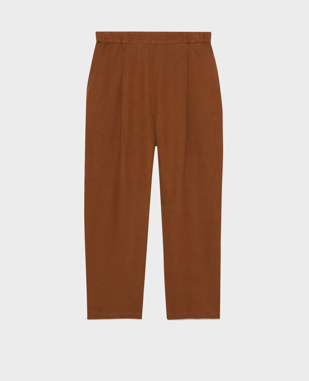 JOSÉPHINE - Joggerhose aus Mischleinen 7019 35_brown