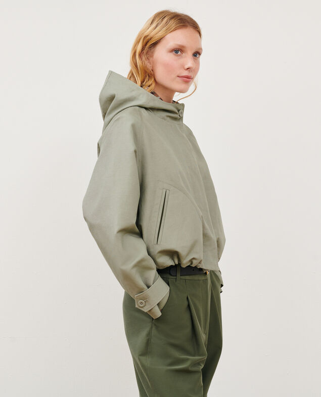 Blouson aus Mischleinen 0560 vetiver