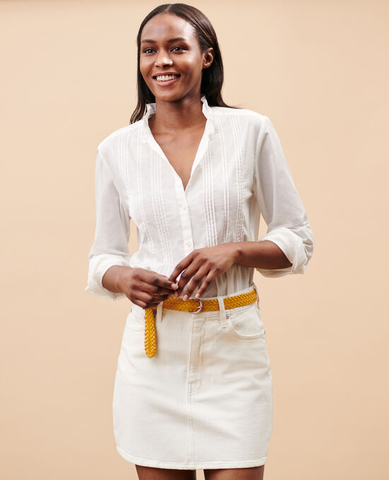 Minirock aus Jeans 0003 WHITE DENIM