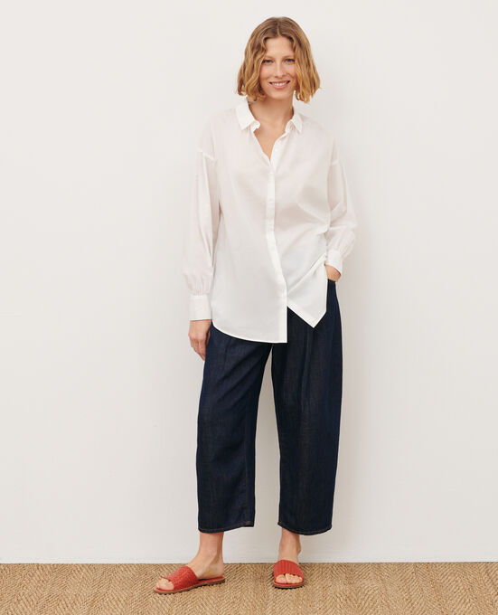 Tunikabluse aus Baumwolle 0007 WHITE