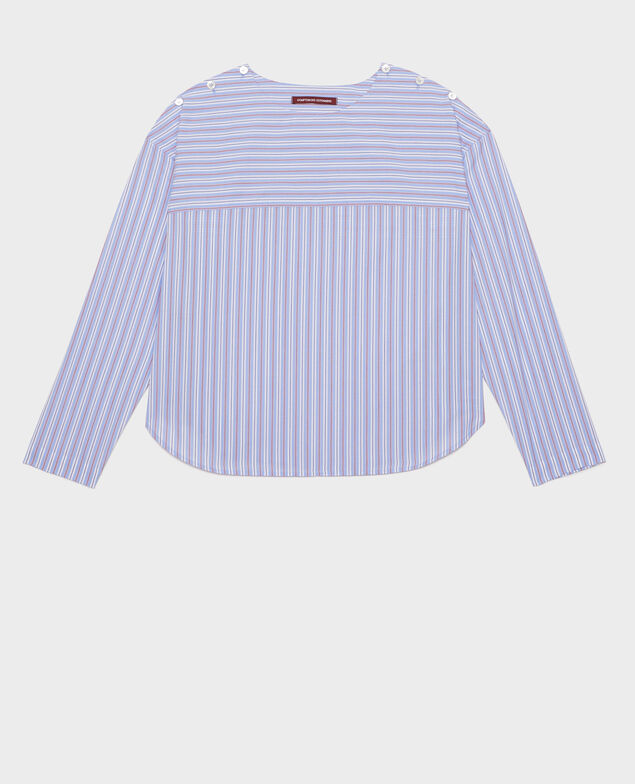 Gestreifte Oversize-Bluse Popeline stripes