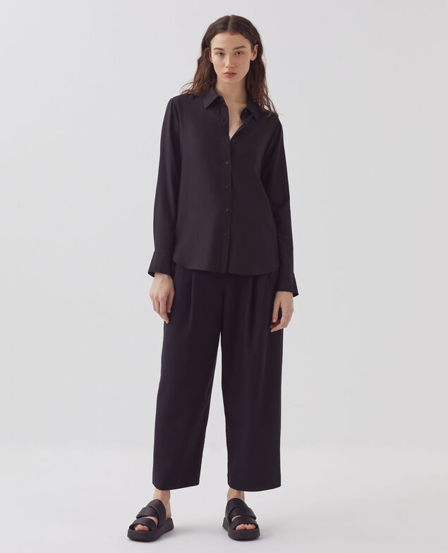 SIBYLLE - Fließende Bluse H091 black beauty