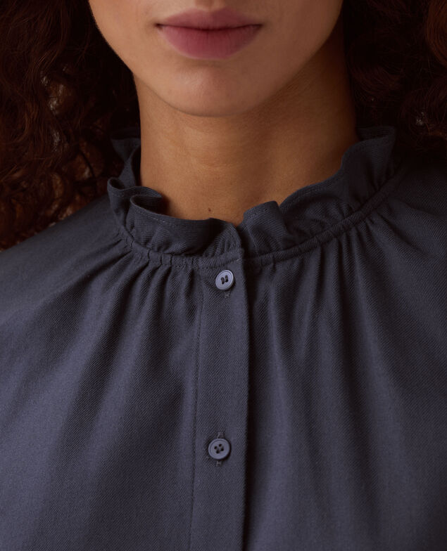 Bluse mit Volant-Kragen I083 odyssey gray
