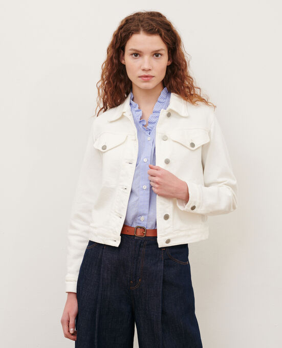Kurze Jeansjacke 0003 WHITE DENIM