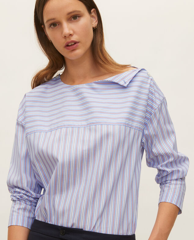 Gestreifte Oversize-Bluse Popeline stripes