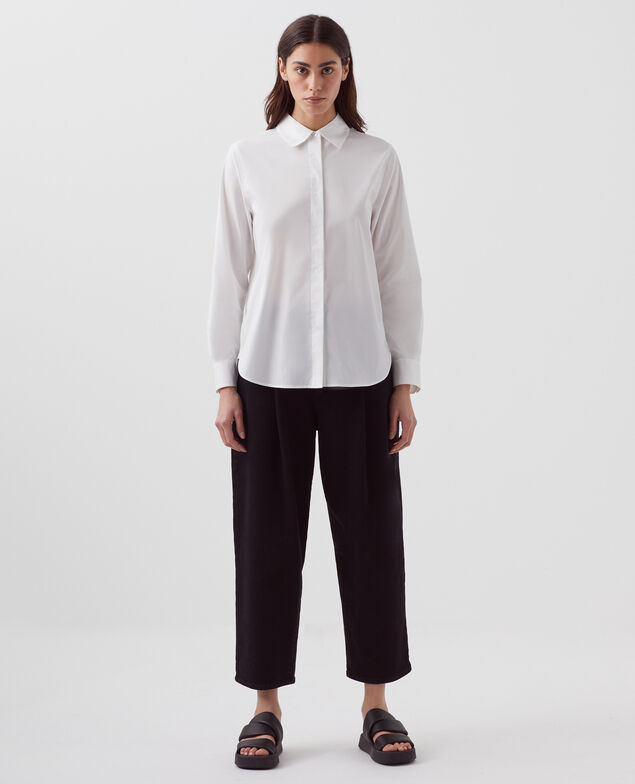 Bluse aus Baumwoll-Popelin 0007 white