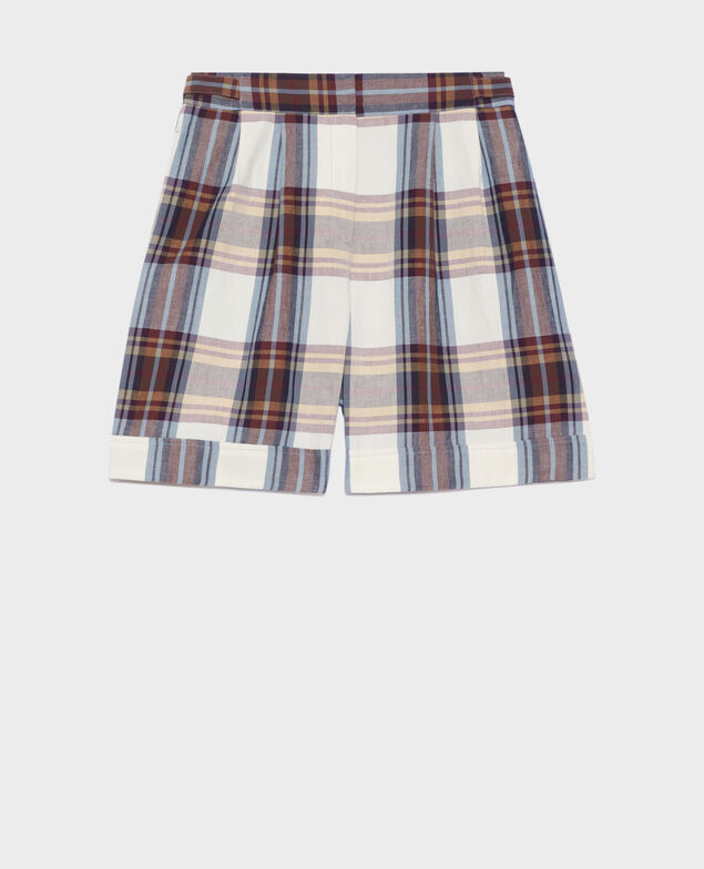 Karierte Shorts 0180 wine