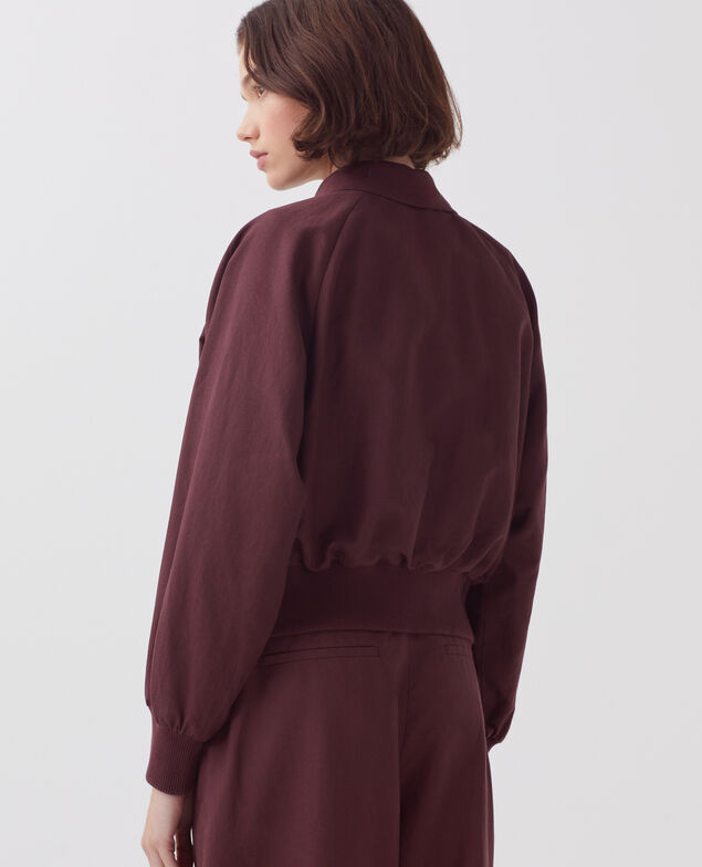 Kurze Jacke mit Reißverschluss J380 decadent chocolate