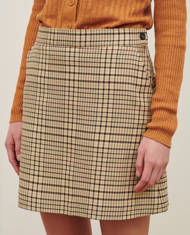 Karierter Minirock 0400 cream checks