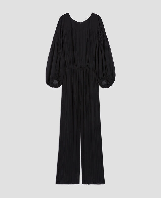 Fließender Plissee-Jumpsuit H091 black beauty