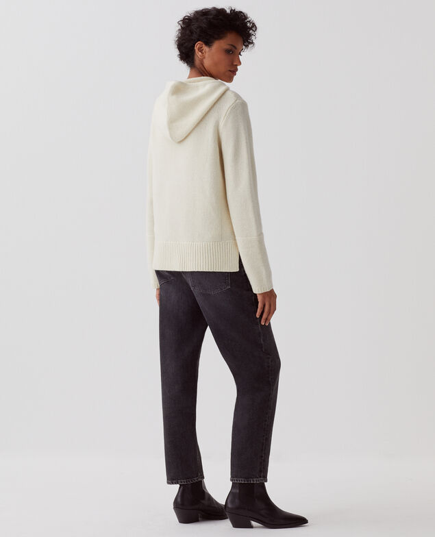 Kapuzenpullover aus Wolle I010 glass green beige