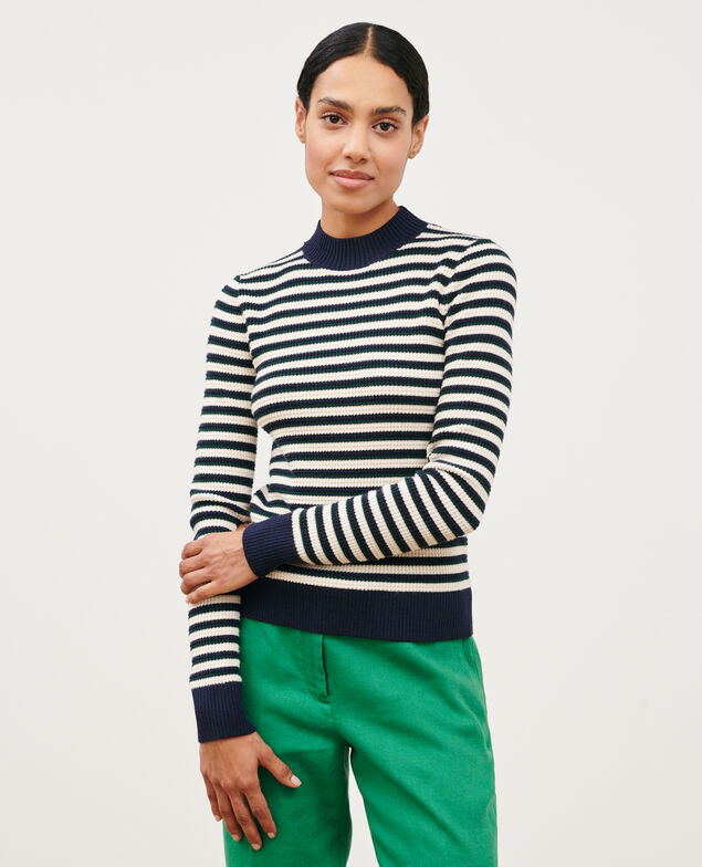 Gestreifter Pullover 8870 69 navy stripe