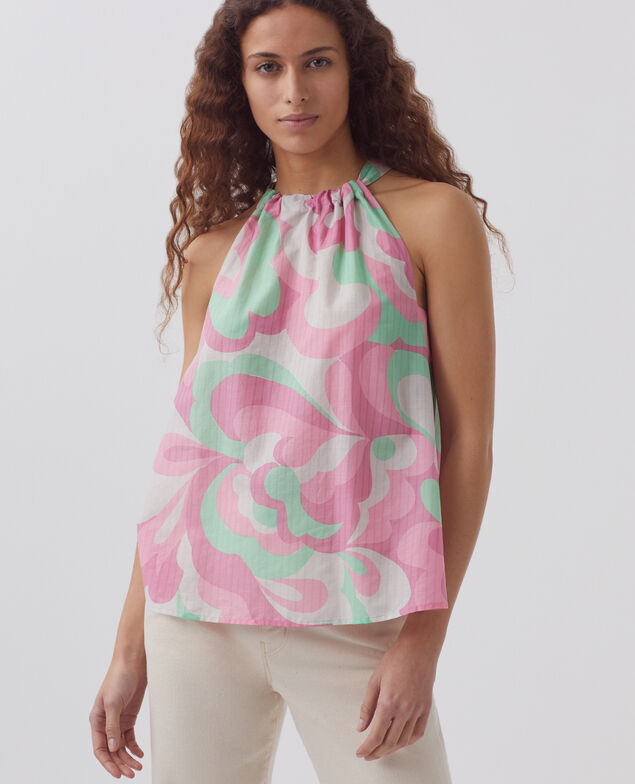 Top mit amerikanischem Ausschnitt H720 anemone pink