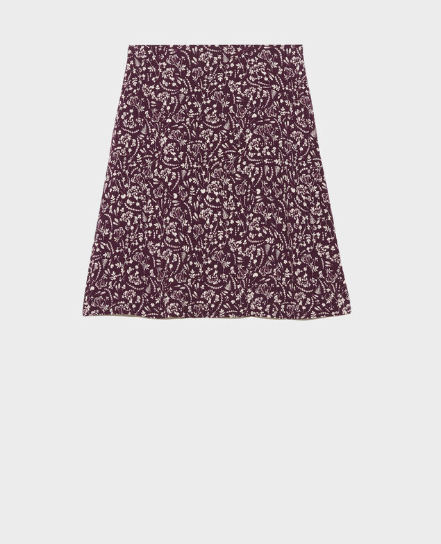 Gemusterter Wickelrock Cyanotype purple
