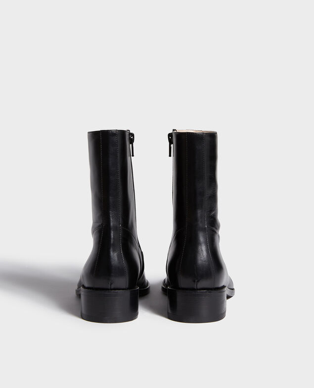 Enge Boots aus Leder Black beauty