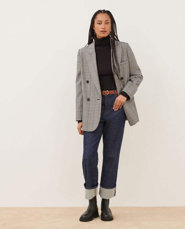 Weite Jacke aus Wolle