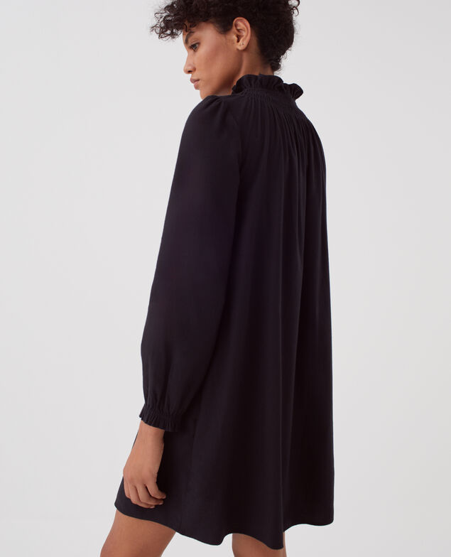 AGLAÉ - Kurzes Kleid mit Rüschenkragen H091 black beauty