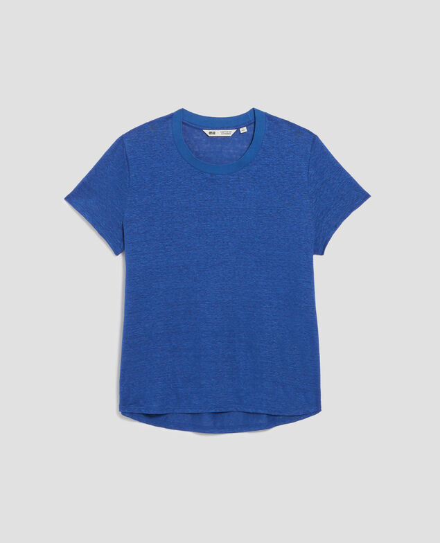 AMANDINE - T-Shirt mit Rundhalsausschnitt aus Baumwolle H660 sodalite blue