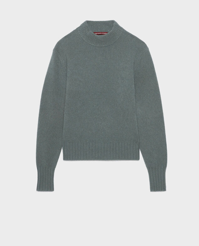 Pullover mit hohem Kragen aus Kaschmir A600 blue knit