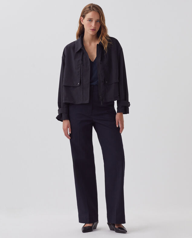 Kurzer Blouson mit wasserabweisender Kapuze H091 black beauty
