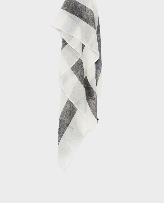 Schal aus Kaschmir A093 black check