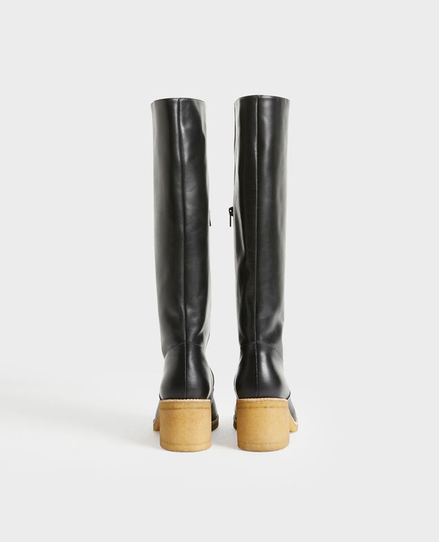 Lederstiefel mit Kreppsohle 4216 black_beauty