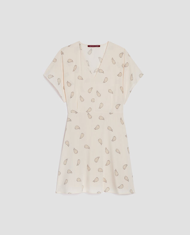 Kurzes Kleid mit fließendem Fall J492 ma paisley gold